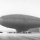 An N-class blimp, popularly known as a Nanship, moored at Glynco in 1952. (Brunswick Golden Isles Airport)